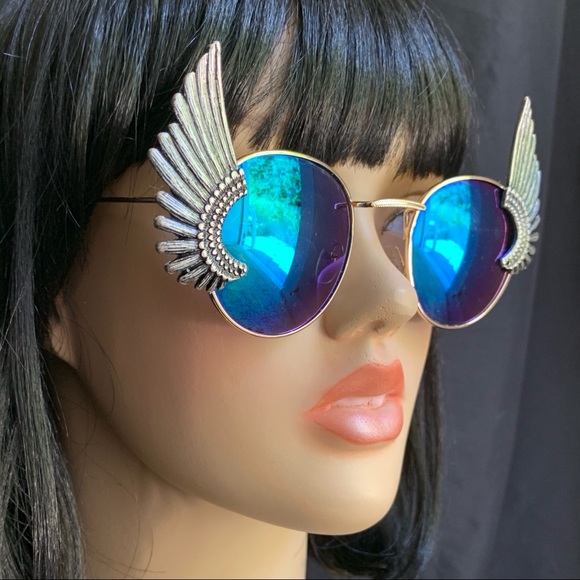Wing sunglasses rave festival fairy winged fly - Picture 5 of 6